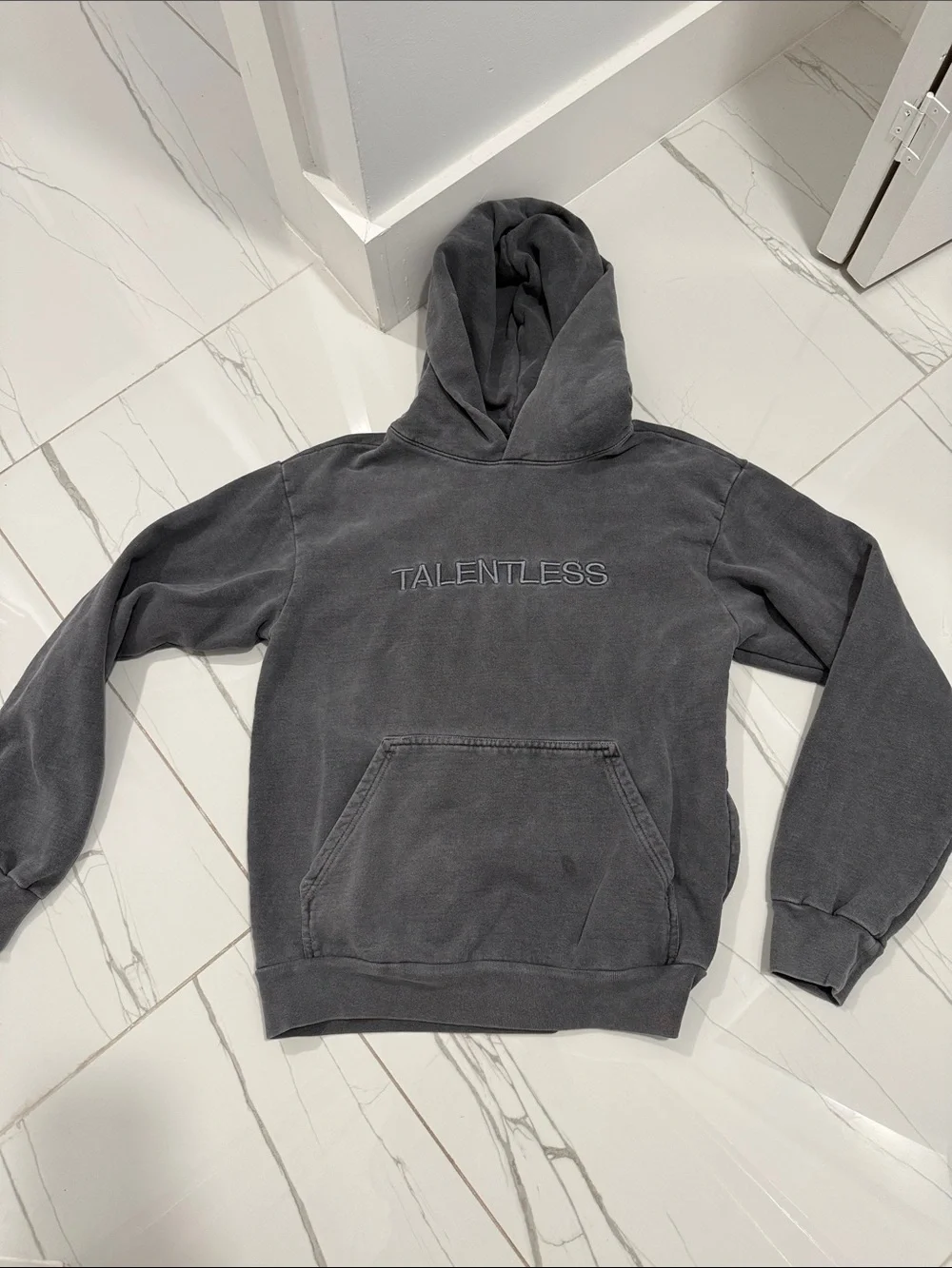 TALENTLESS Washed Charcoal Hooded Sweatshirt
